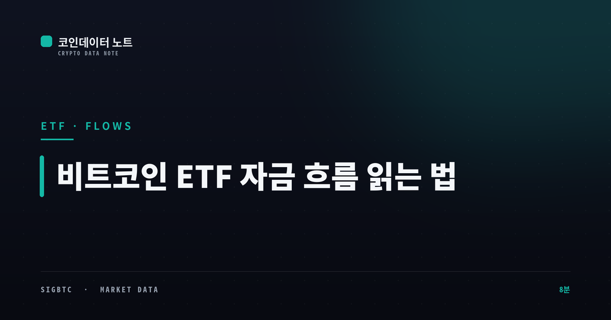 비트코인 ETF 자금 흐름 읽는 법 — 기관 돈의 방향