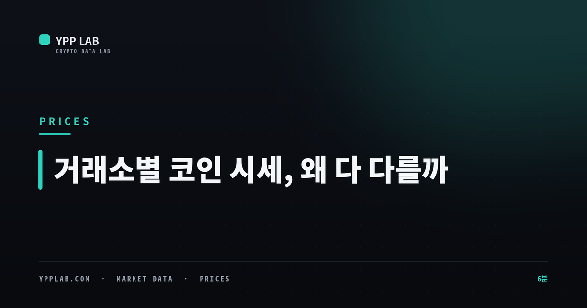 거래소별 코인 시세, 왜 다 다를까