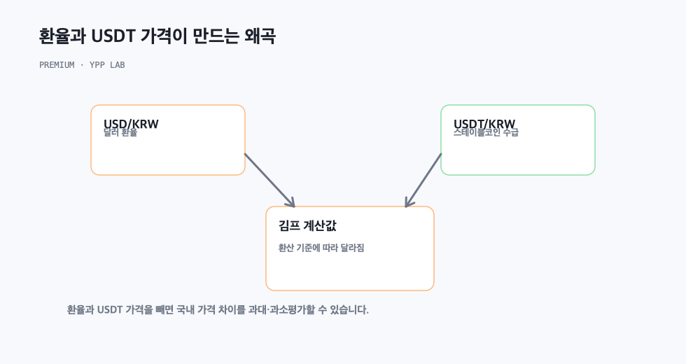 환율과 USDT 가격이 만드는 왜곡