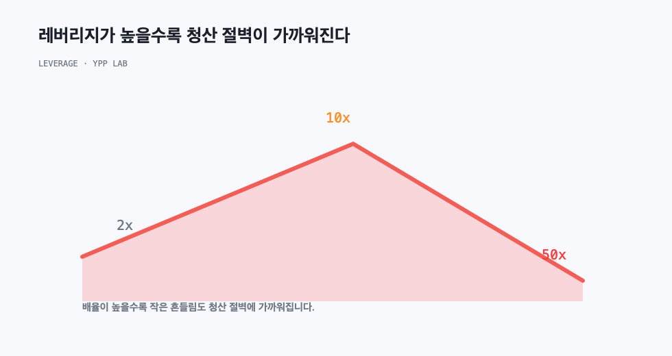 레버리지가 높을수록 청산 절벽이 가까워진다