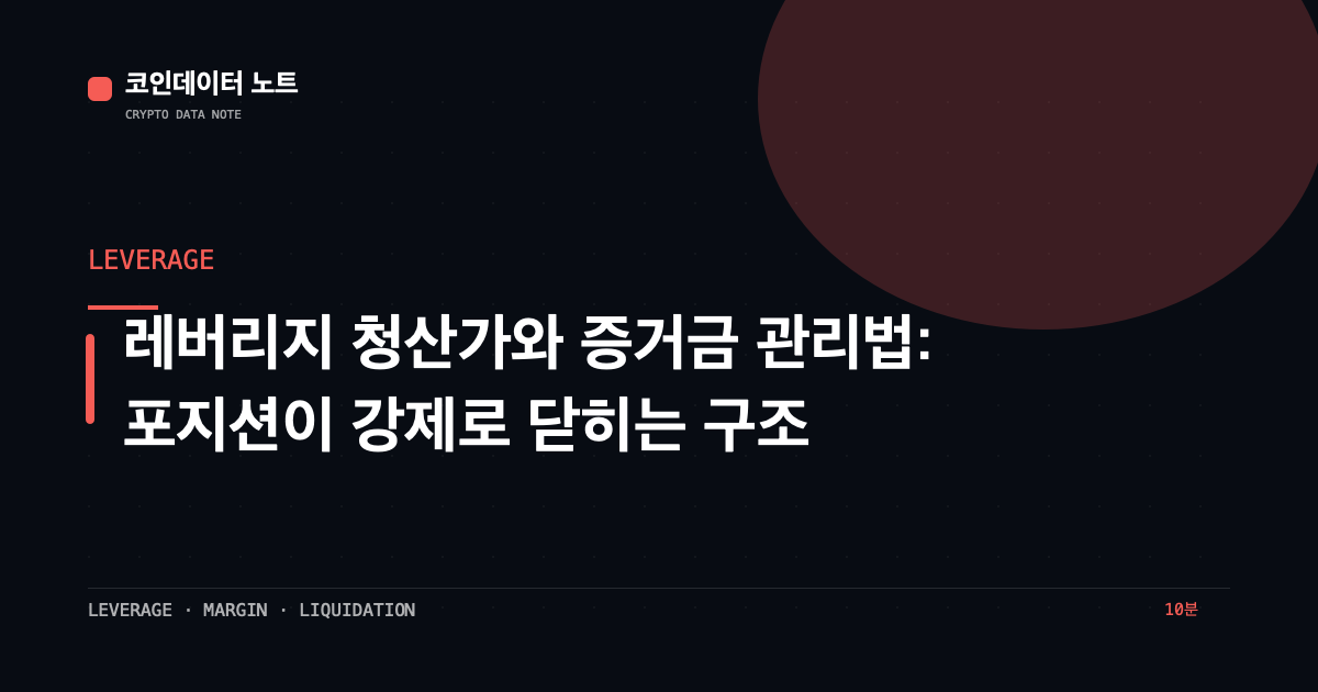 레버리지 청산가와 증거금 관리법: 포지션이 강제로 닫히는 구조